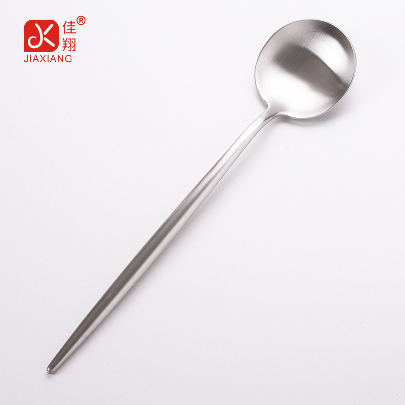 Set de tacâmuri din oțel inoxidabil, construcție monobloc, stil occidental: cuțit, furculiță, lingură, cuțit pentru friptură, furculiță de salată, lingură de salată
