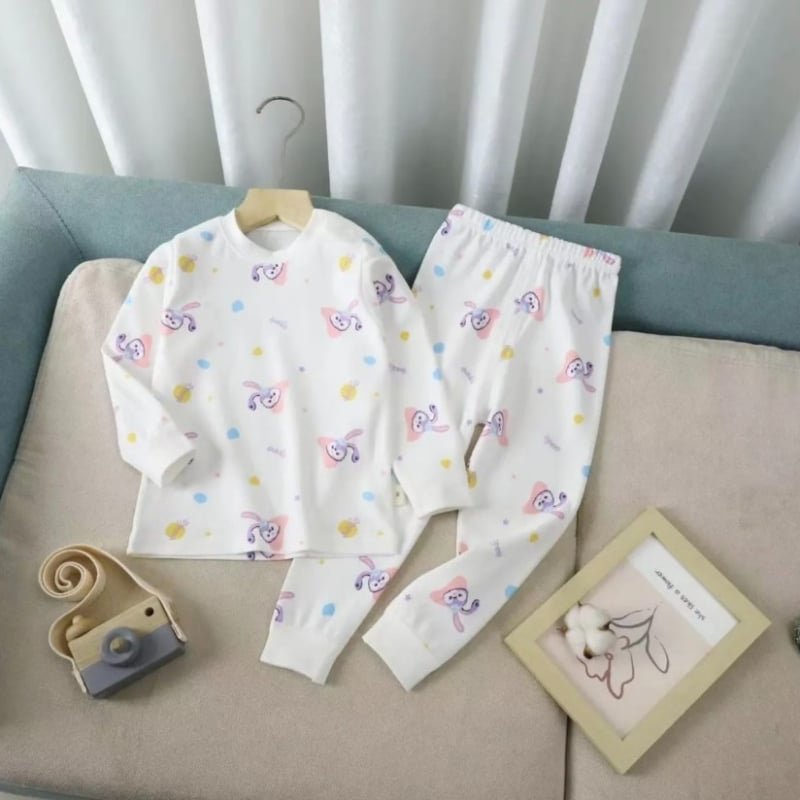 Set de pijamale din bumbac pentru copii, imprimeu desen animat, stil proaspăt și casual, confortabil pentru primăvară și toamnă, pentru băieți și fete.