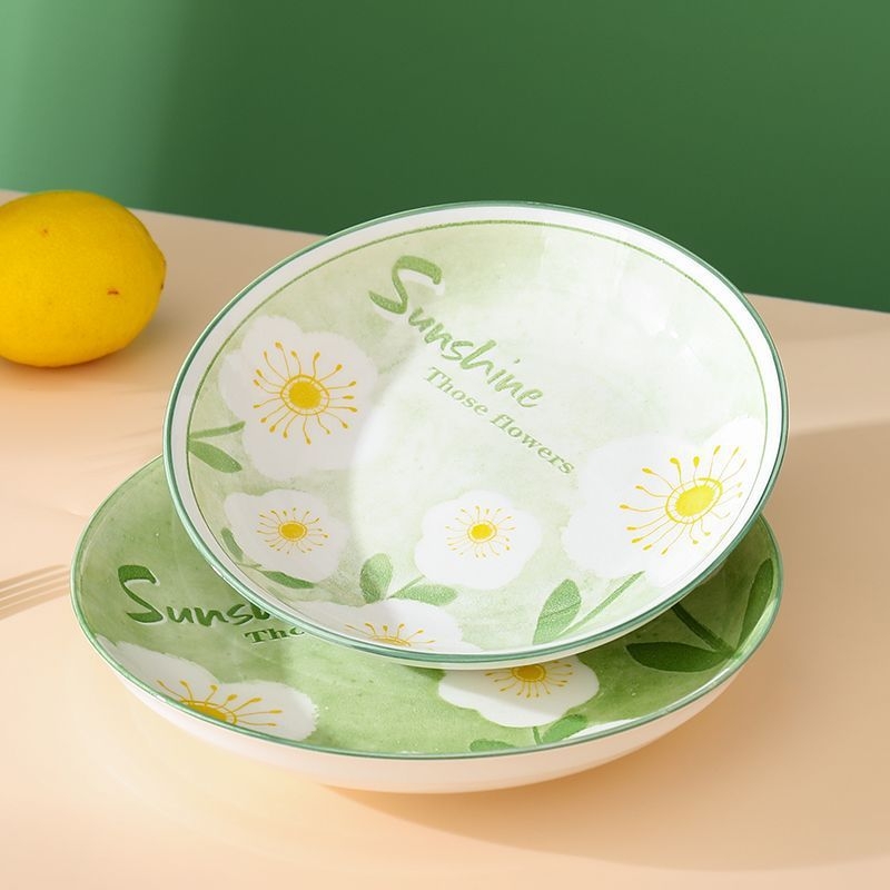 Set de farfurii și boluri din porțelan, stil nordic minimalist