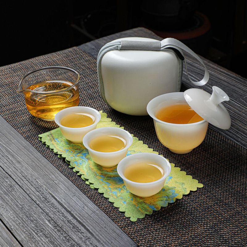 Set Jade Ruyi ceainic – Gongfu ceai ceramic pentru uz casnic, în cutie cadou