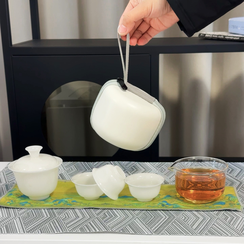 Set Jade Ruyi ceainic – Gongfu ceai ceramic pentru uz casnic, în cutie cadou