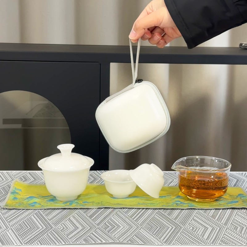 Set Jade Ruyi ceainic – Gongfu ceai ceramic pentru uz casnic, în cutie cadou