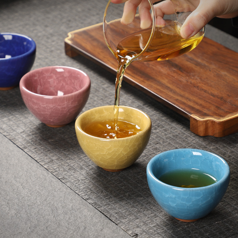 Ceașcă de ceai cu glazură crăpată de gheață, ceașcă mare din ceramică pentru uz casnic, glazură Tianmu, ceașcă maestru Jianzhan, ceai Five Elements Kung Fu