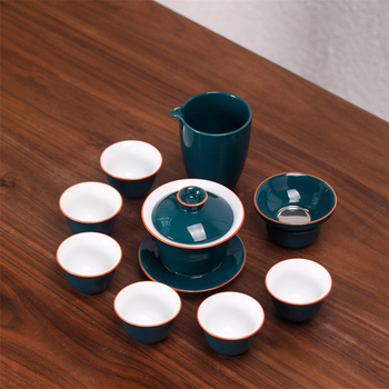 Set de ceai ceramic cu gaiwan și ceainic, de înaltă calitate, pentru 6 persoane, model 2022, stil chinezesc