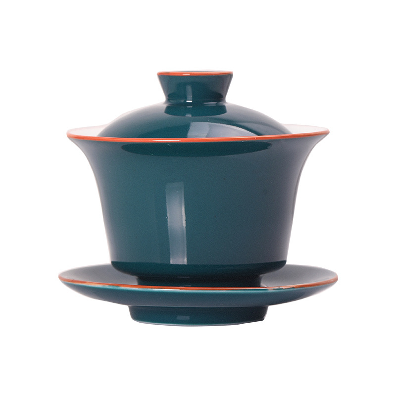 Set de ceai ceramic cu gaiwan și ceainic, de înaltă calitate, pentru 6 persoane, model 2022, stil chinezesc