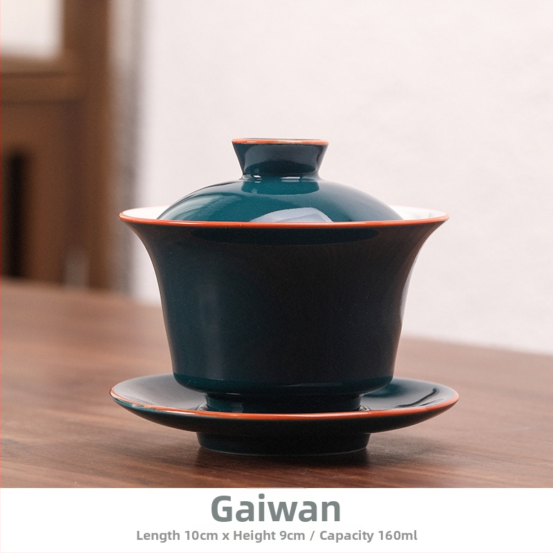 Set de ceai ceramic cu gaiwan și ceainic, de înaltă calitate, pentru 6 persoane, model 2022, stil chinezesc