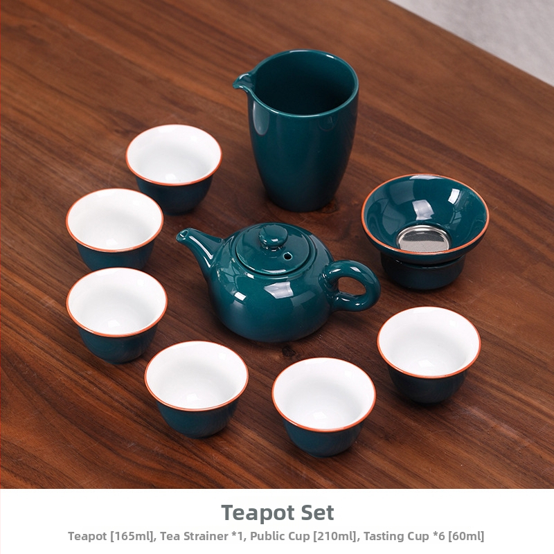 Set de ceai ceramic cu gaiwan și ceainic, de înaltă calitate, pentru 6 persoane, model 2022, stil chinezesc