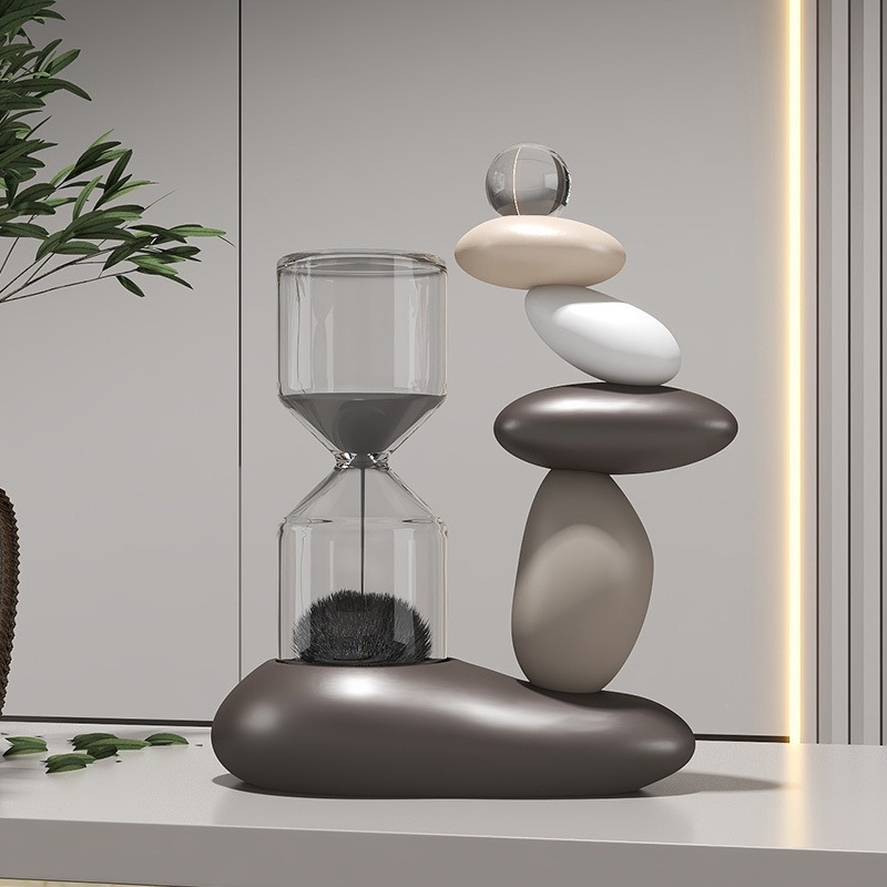 Clepsidră magnetică pentru relaxarea stresului – decor modern pentru birou și sufragerie, potrivit pentru comodă TV și dulap pentru vinuri, cadou