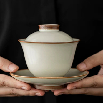 Filtru de ceai ceramic Ruyao bej – filtru de înaltă calitate pentru frunze de ceai și separarea apei