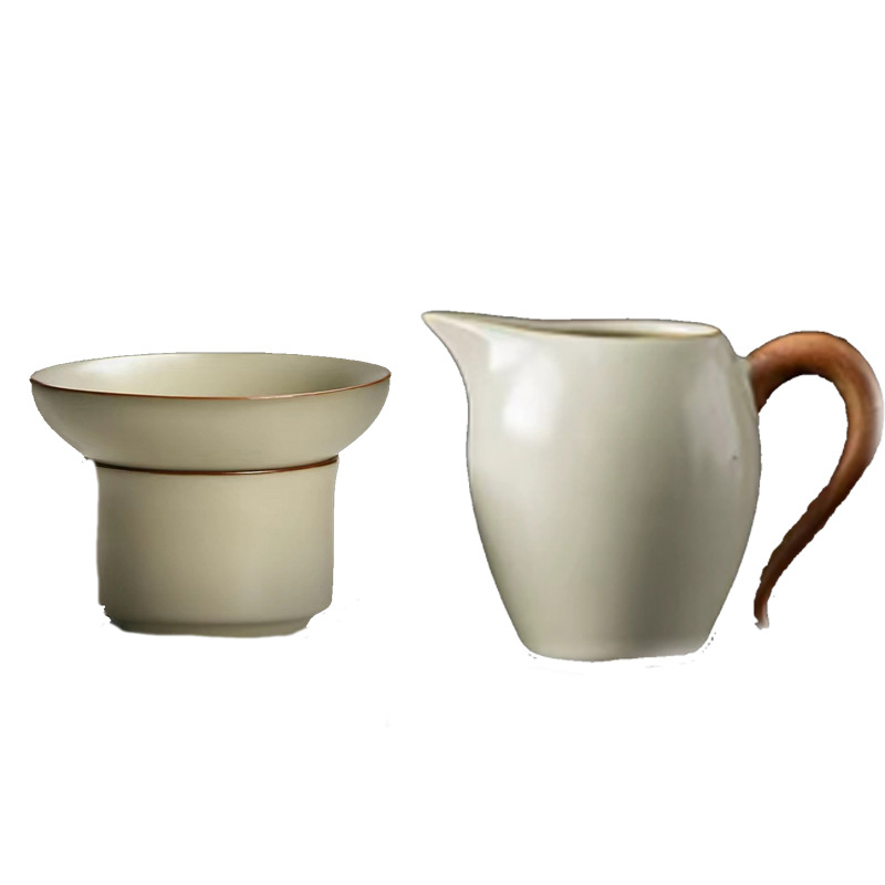 Filtru de ceai ceramic Ruyao bej – filtru de înaltă calitate pentru frunze de ceai și separarea apei