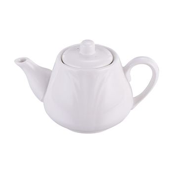 Ceainic ceramic alb, capacitate mare, cu capac, pentru hotel, restaurant și uz casnic