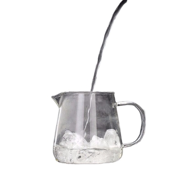 Set Gongfu de ceai din sticlă borosilicată groasă, rezistentă la căldură, cu ceașcă de distribuție și ceainic, mare
