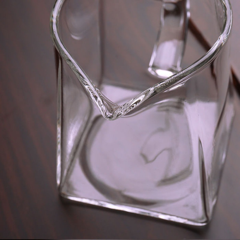 Set Gongfu de ceai din sticlă borosilicată groasă, rezistentă la căldură, cu ceașcă de distribuție și ceainic, mare