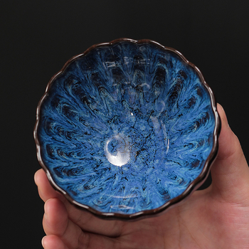 Ceașă de ceai ceramică cu glazură Tianmu, stil Jianzhan, pentru degustare de ceai, ceașcă individuală