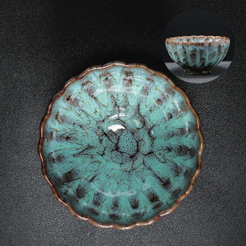 Ceașă de ceai ceramică cu glazură Tianmu, stil Jianzhan, pentru degustare de ceai, ceașcă individuală