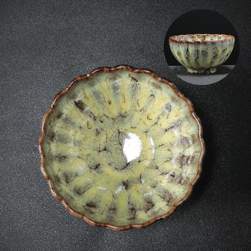 Ceașă de ceai ceramică cu glazură Tianmu, stil Jianzhan, pentru degustare de ceai, ceașcă individuală