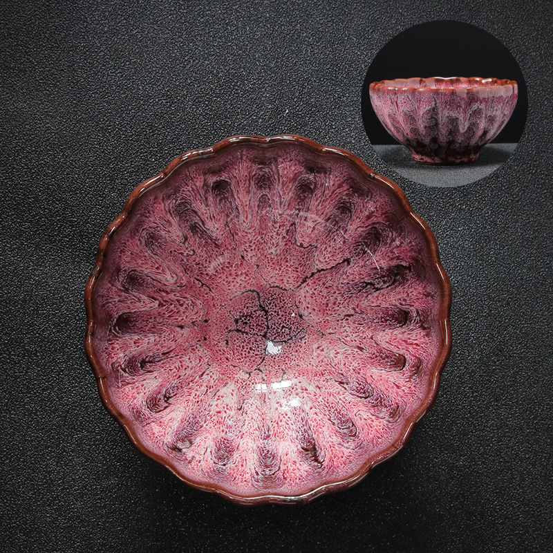 Ceașă de ceai ceramică cu glazură Tianmu, stil Jianzhan, pentru degustare de ceai, ceașcă individuală