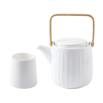 Set de ceai din ceramică în stil japonez, rezistent la temperaturi, cu tavă de lemn