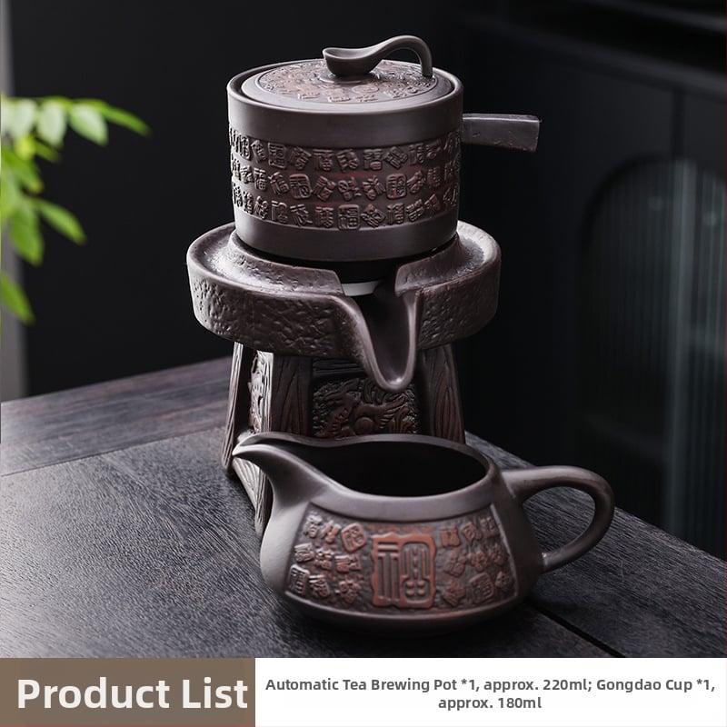 Set de ceai din ceramică din argilă purpurie, semi-automat, pentru casă și birou, cadou elegant