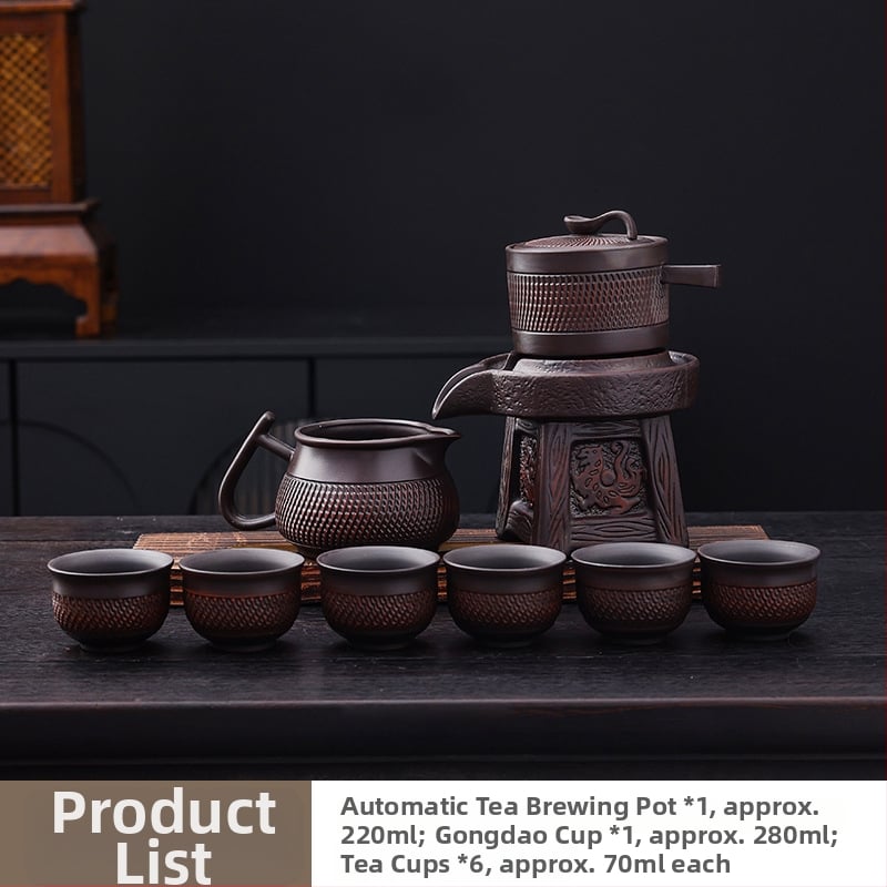 Set de ceai din ceramică din argilă purpurie, semi-automat, pentru casă și birou, cadou elegant