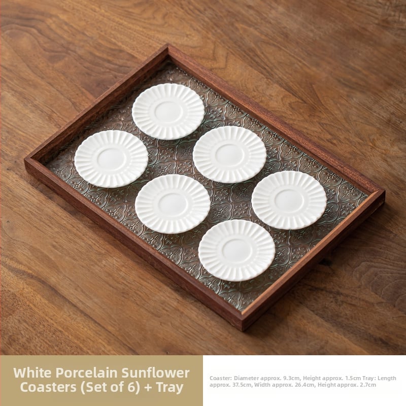 Accesorii pentru setul de ceai Kung Fu din mutton-fat jade — suporturi ceramice pentru cești, farfurioare rotunde, vas pentru condimente, platou pentru fructe, farfurioare mici, Chinese pastries