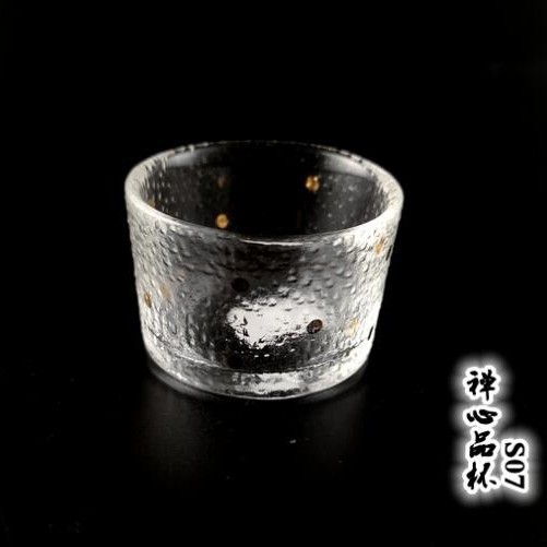 ceașă de ceai japoneză din sticlă ciocnită, cu decor auriu, mică, rezistentă la temperaturi înalte, ceai Kung Fu, accesorii pentru casă