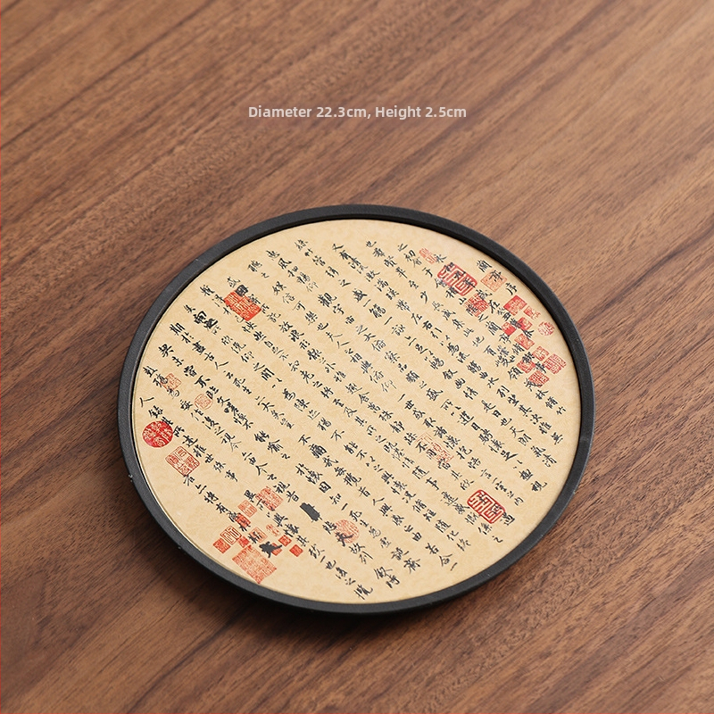 Tavă ceramică pentru ceai, suport absorbant și tavă mică de uscare rapidă, stil chinezesc retro Kung Fu accesorii pentru ceai