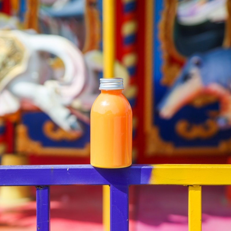 500ml PET μπουκάλι μιας χρήσης με καπάκι για τσάι με γάλα, χαριτωμένο μπουκάλι ποτών για παραλαβή