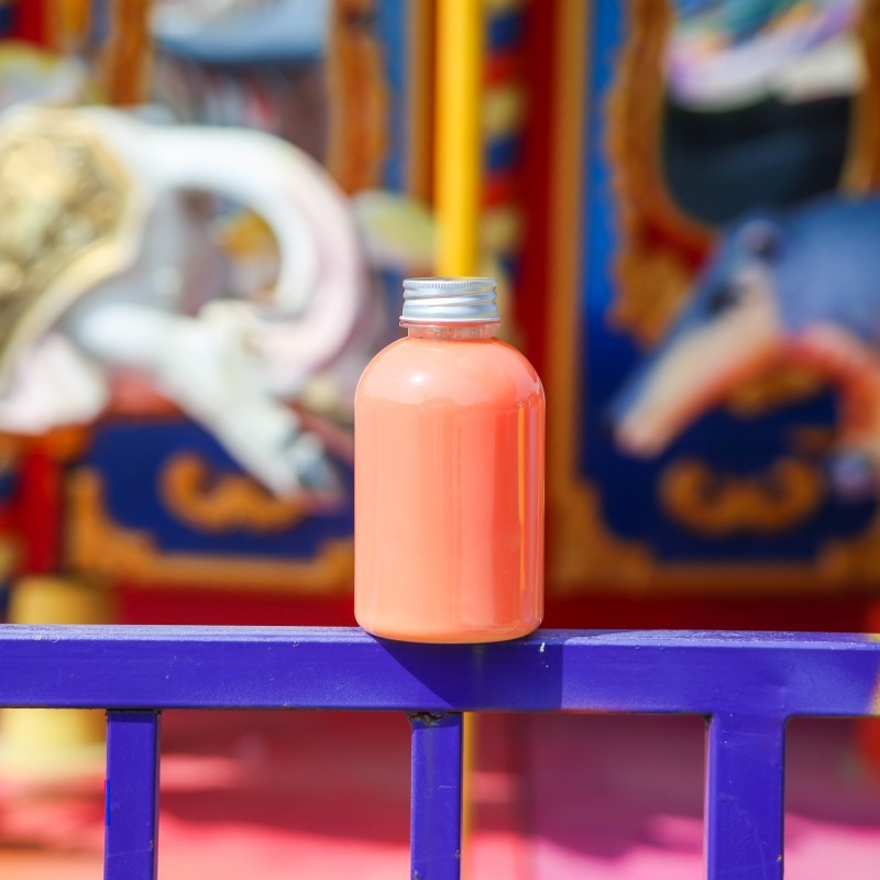 500ml PET μπουκάλι μιας χρήσης με καπάκι για τσάι με γάλα, χαριτωμένο μπουκάλι ποτών για παραλαβή
