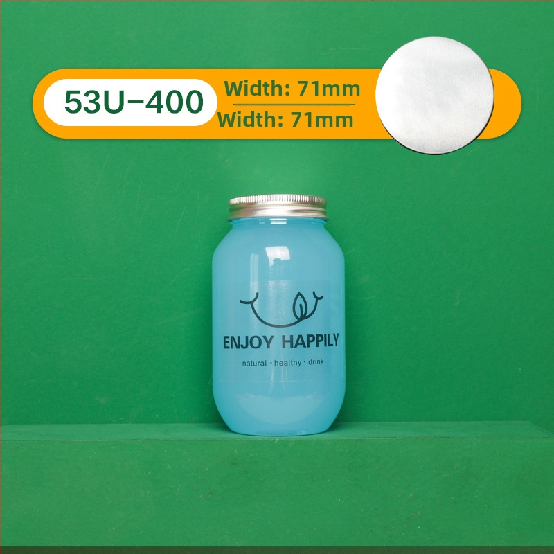 500 ml PET jednorázová fľaša s viečkom na čaj s mliekom, roztomilá fľaša na nápoje pre donášku