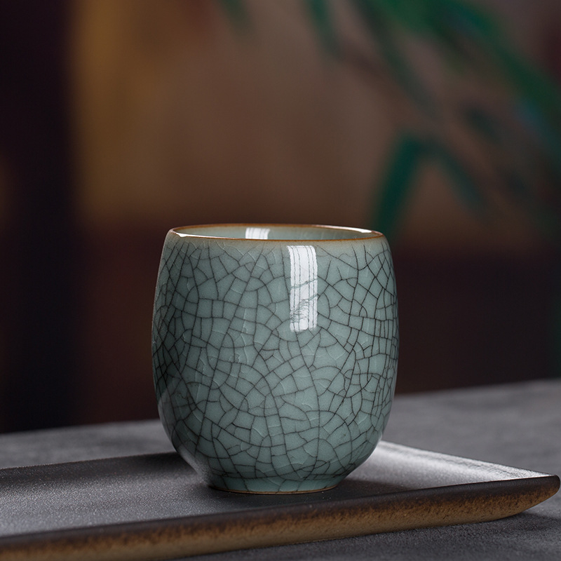 Cană ceramică Gongfu mare, ceașcă unică pentru ceai, cadou de ceai cu glazură Celadon