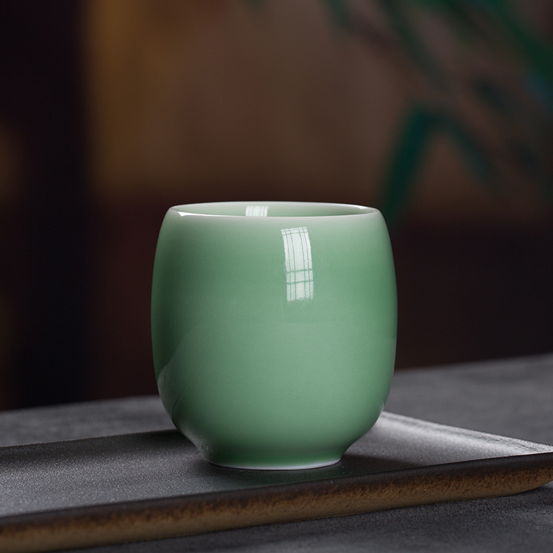 Cană ceramică Gongfu mare, ceașcă unică pentru ceai, cadou de ceai cu glazură Celadon