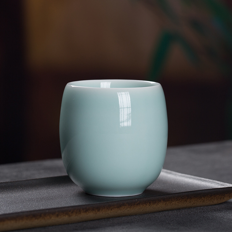 Cană ceramică Gongfu mare, ceașcă unică pentru ceai, cadou de ceai cu glazură Celadon