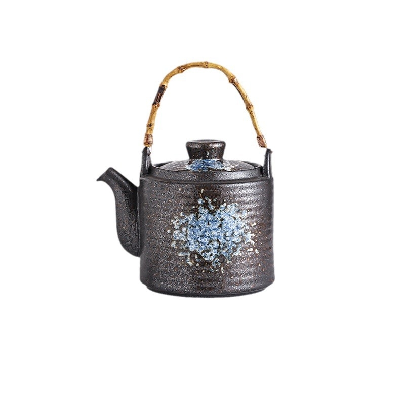 Ceainic ceramic în stil chinezesc, capacitate mare, cu mâner basculant — set Kung Fu de ceai cu ceainice mari și mici