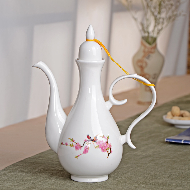 Decantor ceramic pentru vin, stil retro
