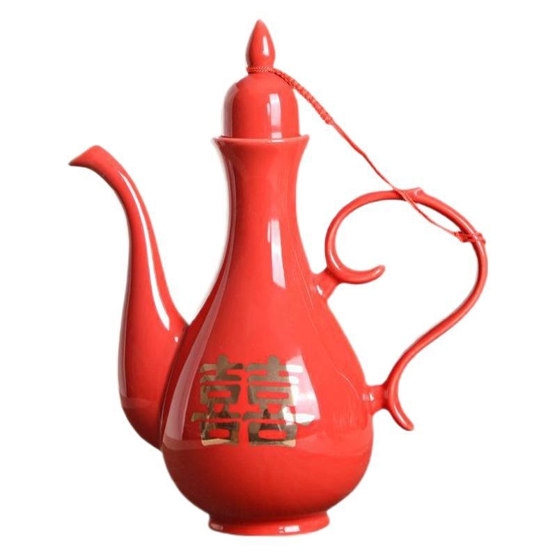 Decantor ceramic pentru vin, stil retro