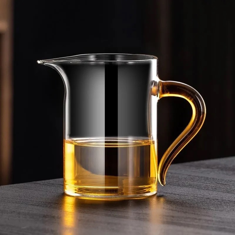 Ceainic din sticlă cu separare apă-ceai, filtru pentru ceai negru, set de ceai pentru birou