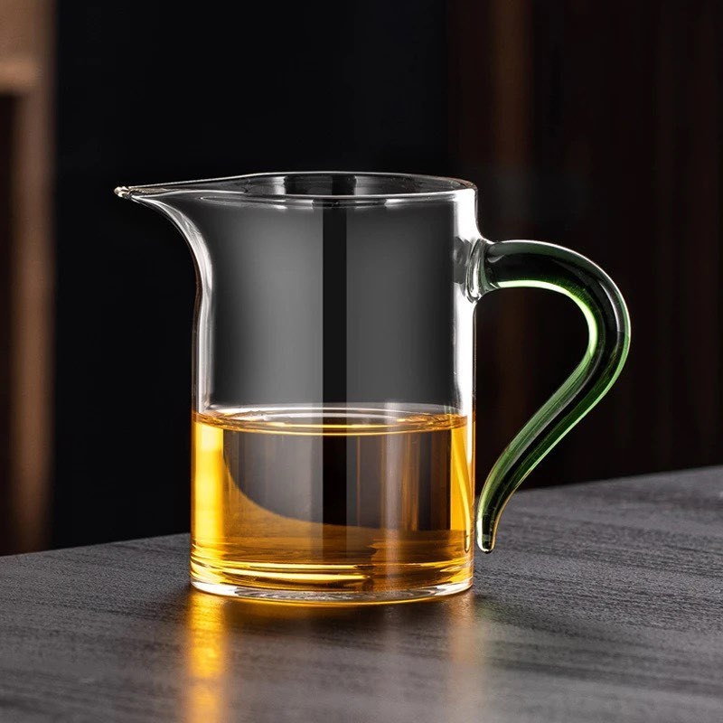 Ceainic din sticlă cu separare apă-ceai, filtru pentru ceai negru, set de ceai pentru birou