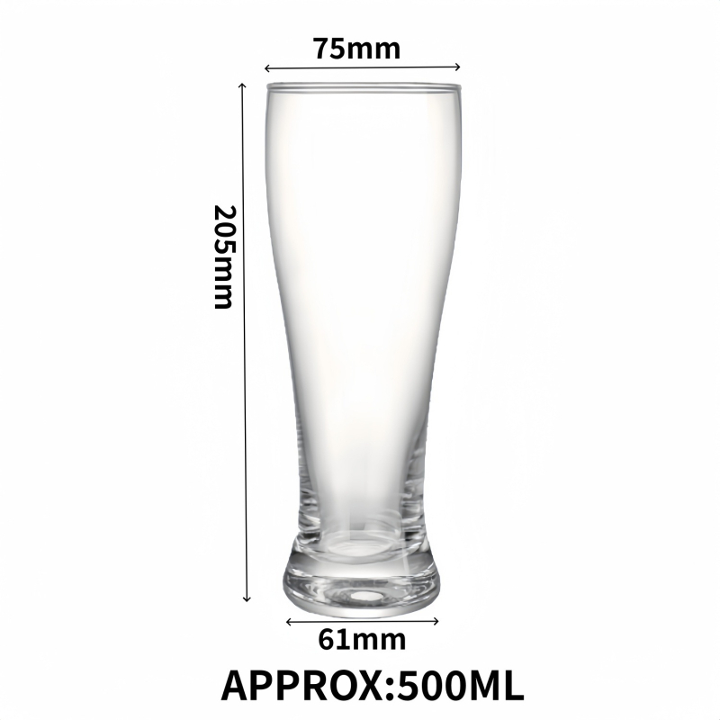 Pahar de bere din sticlă, 301–400 ml, design minimalist modern, bere craft, imprimare logo disponibil