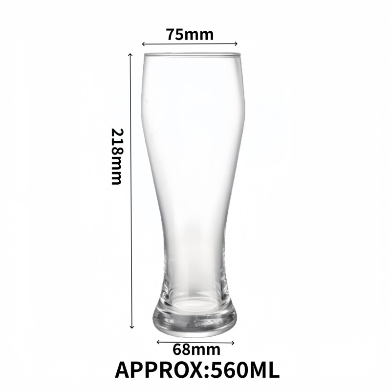 Pahar de bere din sticlă, 301–400 ml, design minimalist modern, bere craft, imprimare logo disponibil