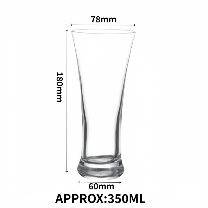 Pahar de bere din sticlă, 301–400 ml, design minimalist modern, bere craft, imprimare logo disponibil