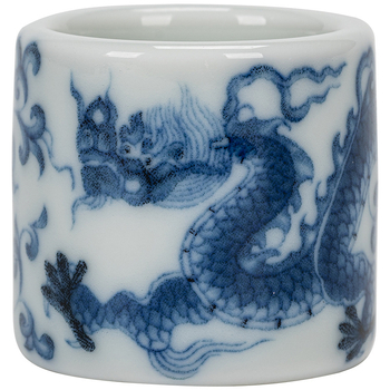 Suport pentru capacul de ceai, ceramică pictată manual, albastru și alb, stil chinezesc, accesorii ceremoniale pentru ceai