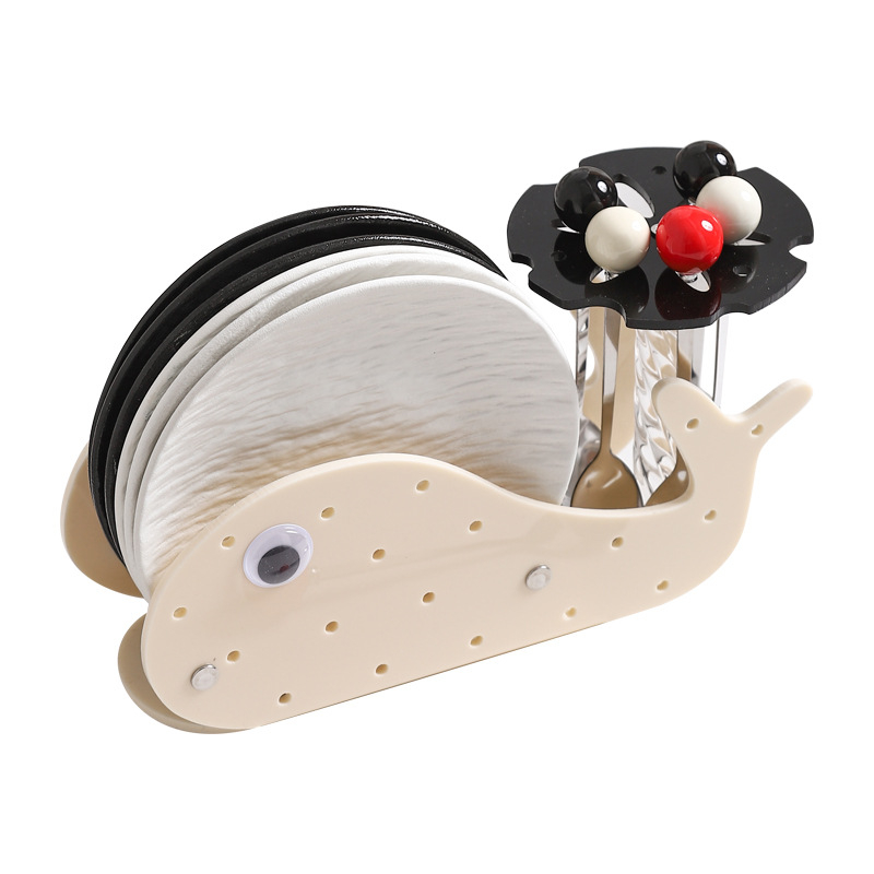 Set de furculițe pentru fructe din oțel inoxidabil cu lingură de desert și raft de depozitare – design proaspăt și drăguț, stil japonez-coreean, Lashangtao