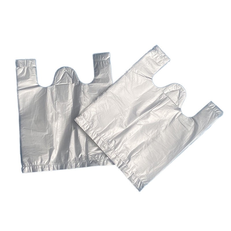 Pungi mici, transparente, pentru alimente, de unică folosință, în stil vestă, pentru sos, din plastic alb