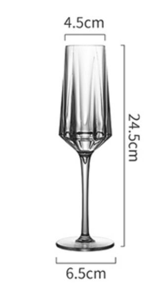 Pahar de șampanie din acril, design creativ, înalt pentru uz casnic, plastic negru transparent, rezistent la căderi, pahar de bar pentru cocktail, cadou