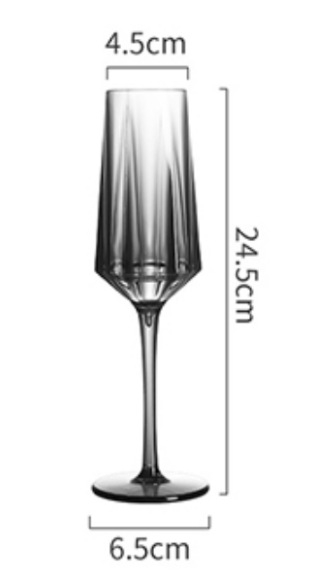 Pahar de șampanie din acril, design creativ, înalt pentru uz casnic, plastic negru transparent, rezistent la căderi, pahar de bar pentru cocktail, cadou