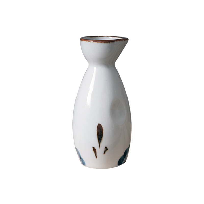 Set japonez din porțelan pentru sake cu sticlă, veselă ceramică vintage pentru masă, decanter, pahare de vin, cești de ceai și vaze