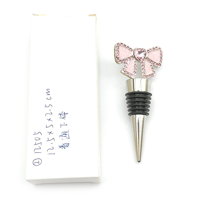 Stopper de vin cu funda în formă de fluture și pasăre cu diamant, din oțel inoxidabil 304, cutie cadou