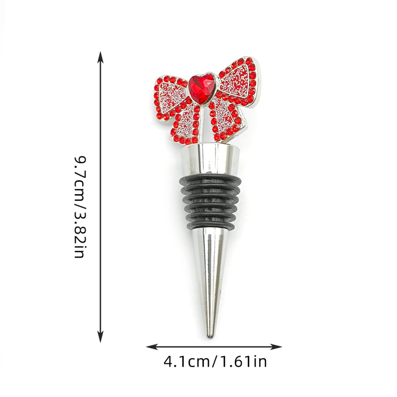 Stopper de vin cu funda în formă de fluture și pasăre cu diamant, din oțel inoxidabil 304, cutie cadou