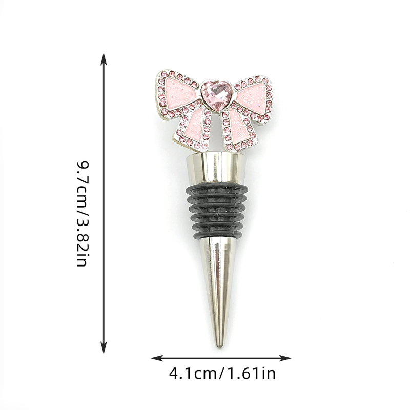 Stopper de vin cu funda în formă de fluture și pasăre cu diamant, din oțel inoxidabil 304, cutie cadou